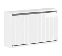 ZWOLLE Armoire à chaussures suspendue 71 x 17 x 43 cm | En aggloméré, résistant à l'humidité, tiroirs rabattables, porte avec la possibilité de changer le sens de l'ouverture
