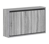 ZWOLLE Armoire à Chaussures Suspendue 71 x 17 x 43 cm Gris | Panneau de particules résistant à l'humidité, tiroirs rabattables, portes avec possibilité de changer le sens de l'ouverture