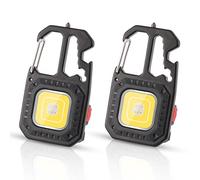 ZWOOS 2 Pcs Mini Lampe de Poche LED, Lampe de Travail Portable 800 Lumens, 7 Modes, Rechargeable et étanche, éclairage d'urgence étanche pour Utilisation sur le Terrain