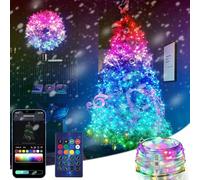 ZWOOS 20 m 200 LED Guirlande Lumineuse RVB, Réagir à la Musique, Alimenté par USB, Étanche IP65, Contrôle APP/Télécommande - pour Noël, Intérieur, Extérieur