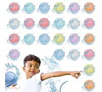 ZWOOS 24 Pièces Ballon D'Eau Réutilisable, Remplissage Rapide Ballon à Eau Pour Enfants, Bombe à Eau Réutilisable Pour Parc Aquatique, Fête, Piscine, Jeu Familial