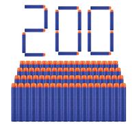 ZWOOS Fléchettes Nerf 200 pièces 7.2cm Mousse Recharge de Fléchettes pour N-Strike Mega Elite Blasters Pistolet Jouet (Bleu)