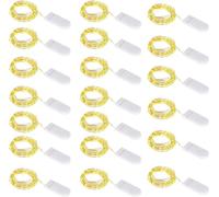 ZWOOS Guirlande Lumineuse à Piles, 1M 10 LED Mini Guirlande LED Fil de Cuivre Fairy Lights Girlande Lumière, pour Décoration Noël Fête Mariage Jardin Terrasse Pelouse Maison, Blanc Chaud (20)