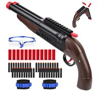 ZWOOS Pistolet Jouet, Double Canon à Balles Souples Fusil de Chasse Jouet avec Lunettes Anti-buée, Éjection de Douille, Foam Blaster Toys pour Enfants et Adultes de Plus de 8 Ans