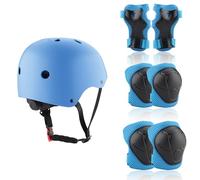 ZWOOS Protection Roller Enfants, Protections Coude Genoux Enfants, Protectiosn Velo Enfant, Protection Enfant Roller pour Roller, Skateboard, Vélo, Trottinette 3 à 10 Ans (Bleu)