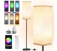 ZWOOS Smart Lampadaire sur Pied Salon, WiFi RGB Lampe Salon Dimmable, LED Lampe sur Pied 1600 Dix mille de Couleurs Avec Télécommande, APP Contrôle, Compatible Avec Alexa et Google Home, 170cm