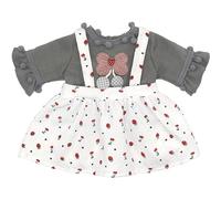 ZWOOS Vêtements de Poupée 35-43 cm, Robe avec Imprimé Fraise Compatible avec Baby Born, Baby Annabell, Nenuco et Plus, Cadeaux pour Filles, Enfants
