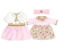 ZWOOS Vêtements de Poupée 35-43 cm, Robe en Coton élégante Compatible avec Baby Born, Baby Annabell, Nenuco et Plus, Cadeaux pour Filles, Enfants, Lot de 2