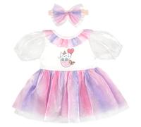 ZWOOS Vêtements de Poupée 50-55 cm, Robe Rose-Violet Compatible avec New Born Baby de Poupée, Cadeaux pour Filles, Enfants