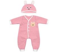 ZWOOS Vêtements de Poupée 50-55 cm, Tenue Lapin Rose Compatible avec New Born Baby de Poupée, Cadeaux pour Filles, Enfants
