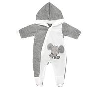ZWOOS Vêtements de Poupée pour New Born Baby Poupée, Pyjama à Capuche pour Poupée 35-43 cm (Éléphant Gris)