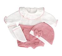 ZWOOS Vêtements de Poupée pour New Born Baby Poupée, Tenue de poupée en Laine Doux avec Chapeau et Chaussettes pour Poupée 35-45 cm