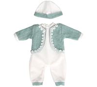 ZWOOS Vêtements de Poupée pour New Born Baby Poupée, Tenue de poupée en Laine Doux avec Chapeau pour Poupée 35-45 cm (Vert)