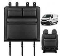 ZWPARTS Organiseur de Coffre pour Renault Trafic, Protection de Dossier de Siège Pliable avec 3 Poches Grande Capacité, Facile À Installer Idéal pour Voyages et Quotidien