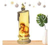 Zwpontia Bougie de prière de dévotion LED sans flamme | Bougie de prière de Jésus Saints | Décoration religieuse des Saints de Jésus | Bougies LED festives sans flamme pour