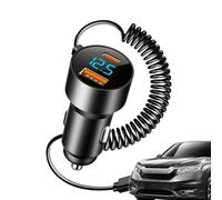 Zwpontia Chargeur de Voiture à Charge Rapide, Adaptateur de Charge Rapide USB PD QC 3.0-100 W en d'aluminium avec Cordon pour SUV, berline, Camion