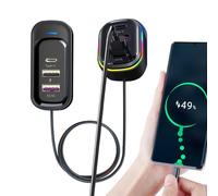 Zwpontia Chargeur de voiture USB C | Adaptateur de chargeur de voiture multi-ports super rapide 66 W | Extension de port de charge de véhicule, rallonge de chargeur de voiture pour chargement de siège
