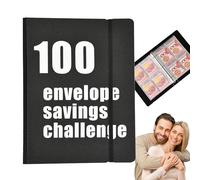 Zwpontia Classeur économique de 100 jours, carnet de 100 enveloppes pour économiser, planificateur d'économie d'argent pour organiser les reçus et les factures pour les étudiants, les diplômés