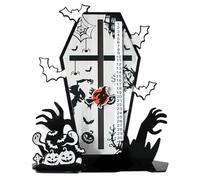 Zwpontia Décoration de l'Avent Halloween, calendrier de compte à rebours en forme de cercueil, décoration de bureau, table interactive vive pour les amoureux, les amis