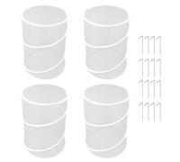 Zwpontia Lot de 4 housses de protection en maille pour - Cage pliable - 50 x 33 cm - Serre pop-up pour parterres surélevés - Légumes, fraises, tomates