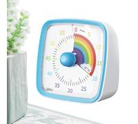 Zwpontia Minuteur visuel pour salle de classe | Outil de gestion du temps, 60 minutes, minuterie d'enseignement silencieuse avec motif arc-en- pour salle de classe et cuisine