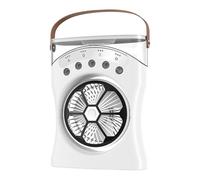 Zwpontia Petit ventilateur de bureau avec brume, brumisateur d'eau rechargeable, rotation à 180 degrés, machine de refroidissement à trois vitesses pour temps chaud, dortoir, chambre à coucher, salle