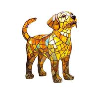 Zwpontia Veilleuse en forme de chien - Décoration d'intérieur vintage en résine - Pour Thanksgiving, fête d'anniversaire, bureau, chambre à coucher, bureau, personnes âgées, cour, ferme, jardin