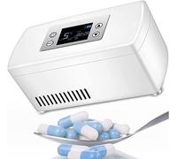 ZWQOZ Glacière portative à insuline for médicaments, mini réfrigérateur portatif for médicaments for voyage/interféron/stockage pharmaceutique(Dualbattery)