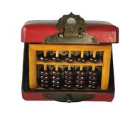 ZWQXZX Abacus Jeu Boulier Arithmétique Chinois Vintage À 5 Rangées De Perles en Bois avec Calculatrice Traditionnelle Chinoise Aide au Calcul