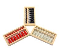 ZWQXZX Abacus Jeu Lot De 3 Bouliers en Bois À 7 Colonnes, Outil d'apprentissage des Mathématiques, Comptage Éducatif for La Maison, Salle Classe, Matériau ABS Aide au Calcul