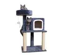 ZWQXZX Griffoir Arbre À Grimper pour Chat Cadre d'escalade pour Chat avec Litière pour, Arbre À, Plate-Forme De Saut pour Quatre Saisons, Jouet Planche Gratter Multicouche pour(Gray)