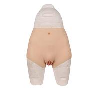 ZWSM Culotte Silicone Vagin Réaliste, Short Rehausseur de Fesses, Améliorateur de Hanches pour Crossdresser, Drag Queen, Costume Cosplay,Blanc,One Size