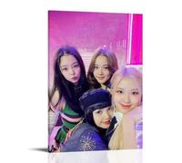 ZWSYHJ BlackpinkRetro Peinture murale esthétique sur toile Différents styles de gravure Décoration murale pour chambre à coucher Style cadre 30 x 45 cm