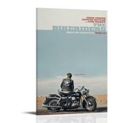 ZWSYHJ The Bikeriders Peinture murale rétro sur toile esthétique Différents styles de gravure Décoration murale pour chambre à coucher Style cadre 60 x 90 cm