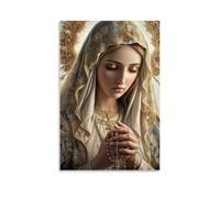 ZWSYHJ Vierge Marie, peintures murales esthétiques sur toile, différents styles de gravure, décoration murale pour chambre à coucher, style sans cadre, 30 x 45 cm