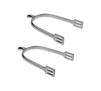 ZWTPGKRD 1 Paire D'éperons Professionnels À Tête D'étoile Creuse pour L'équitation en Alliage De Zinc Léger en Forme De U avec Finition Galvanisée Éperons Anglais pour Hommes