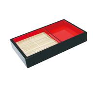 ZWTPGKRD Assiette à nouilles froides avec tapis de drainage - Plat à collations, apéritifs, pour appartement, maison, cuisine, sashimi, nouilles soba