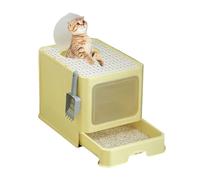 ZWTPGKRD Bac à litière pour chats - Ne colle pas - Surface lisse - Grand format