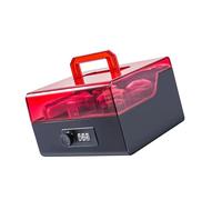 ZWTPGKRD Boîte De Protection avec 5 Compartiments Organisateur De Timbres Serrure À Combinaison Conteneur De Rangement pour Sceaux Financiers Organisateur Transparent