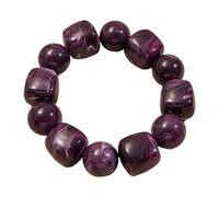 ZWTPGKRD Bracelet artistique à paillettes pour femme, bijoux fins en polyacrylate, perles carrées et rondes, déclaration artistique, taille unique, Comme décrit