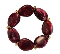 ZWTPGKRD Bracelet élastique extensible unique ovale en acrylique pour une tenue décontractée et formelle, polyvalent au quotidien, taille unique, Comme décrit