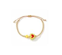 ZWTPGKRD Bracelet élégant et coloré avec pendentif en forme de cœur et crucifix réglable pour un usage quotidien pour femme, bijou spirituel unisexe, taille unique, Comme décrit