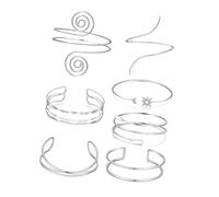 ZWTPGKRD Bracelets Manchette élégants Couleur Or, 7 pièces, Accessoires pour Femmes, bals de Fin d'année et Cadeaux, Ensemble de Bracelets réglables pour Femmes