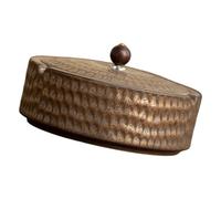 ZWTPGKRD Cendrier en céramique à texture martelée avec couvercle pour contrôler les cendres et les odeurs, décoration de la maison, style chinois antique, cendrier de maison