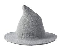 ZWTPGKRD Chapeau de sorcière d'hiver en fausse laine tricotée pour femme