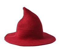 ZWTPGKRD Chapeau de sorcière d'hiver en fausse laine tricotée pour femme