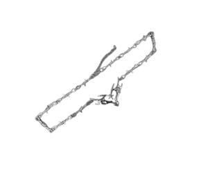 ZWTPGKRD Collier coeur creux pendentif bijoux de cravate mettant en vedette l'accent d'épine et de flamme pour le Festival de musique de mode Hollow Heart Pendant Neckchai