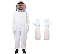 ZWTPGKRD Combinaison d'apiculture respirante avec gants Taille L/XL/XXL Protection nécessaire pour apiculteurs Tenue d'apiculteur Tenue de protection pour adulte Doux et confortable