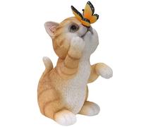 ZWTPGKRD Décoration de jardin en forme de chats - Lampe solaire pour jardin, cafés, intérieur et extérieur