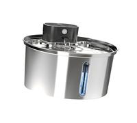 ZWTPGKRD Distributeur Automatique d'eau De Chat À Courant Continu 3 2 L sans Rouille Radio Rechargeable 304 Mettant en Évidence Le Plan Détachable Simple